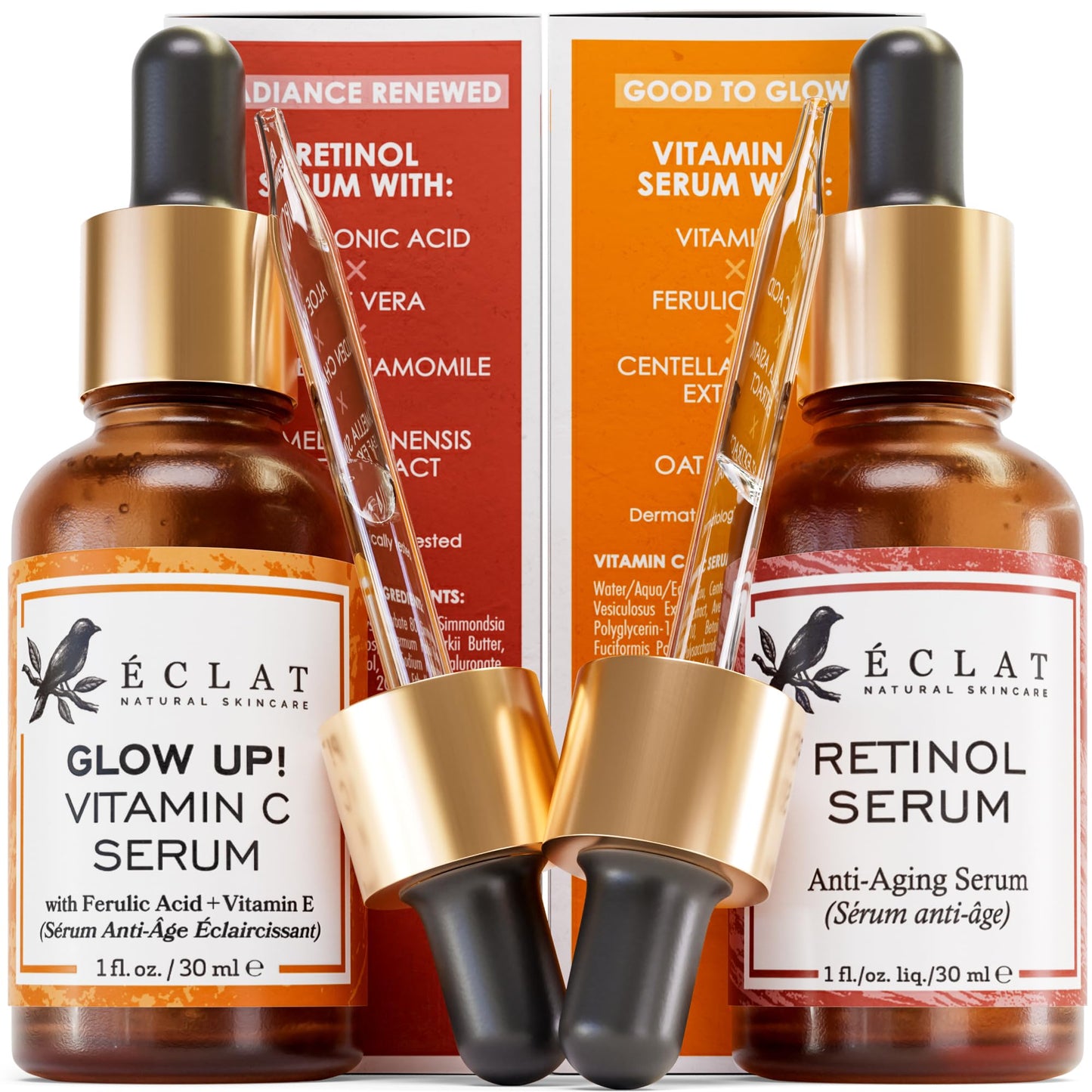 GlowCycle™ Serum Duo – Vitamin C (Day) + Retinol (Night)
